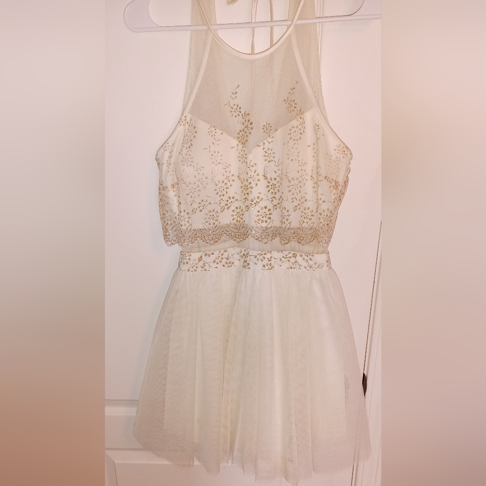 Cream And Gold Dress